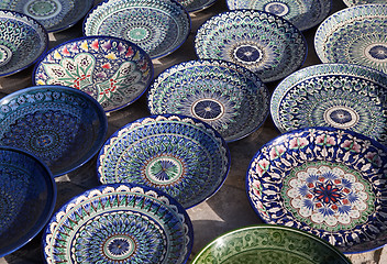 Image showing Ceramic dishware, Uzbekistan