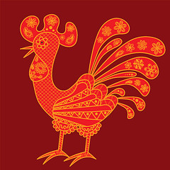 Image showing Decorative colored rooster