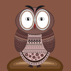 Image showing Decorative colored ethnic owl