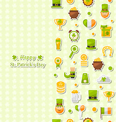 Image showing Seamless Vertical Pattern for Saint Patrick\'s Day