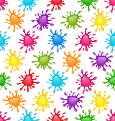 Image showing Seamless Fun Pattern with Multicolored Blots