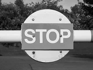 Image showing Red stop sign