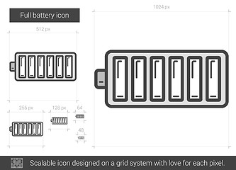 Image showing Full battery line icon.