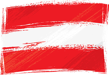 Image showing Grunge Austria flag