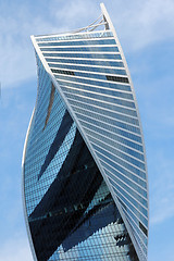 Image showing Modern buildings of glass and steel skyscrapers against the sky