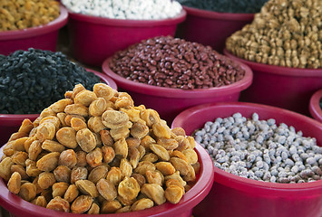 Image showing Dried fruit at a market in Uzbekistan