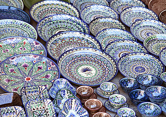 Image showing Ceramic dishware, Uzbekistan