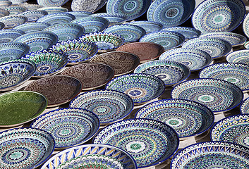 Image showing Ceramic dishware, Uzbekistan