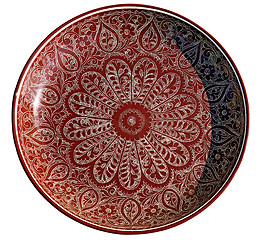 Image showing Plate with traditional uzbek ornament