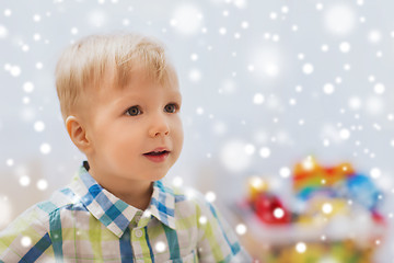 Image showing happy little baby boy at home