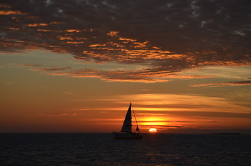 Image showing Sunset cruise