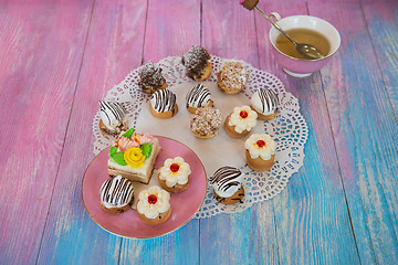 Image showing Different cakes composition