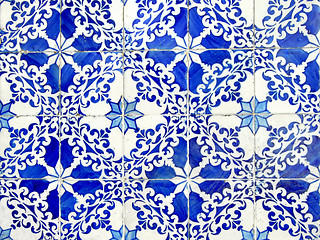 Image showing Old ceramic tiles