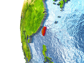 Image showing Taiwan on globe