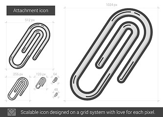 Image showing Attachment line icon.