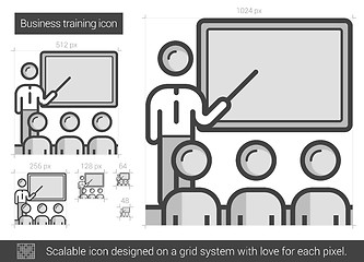 Image showing Business training line icon.