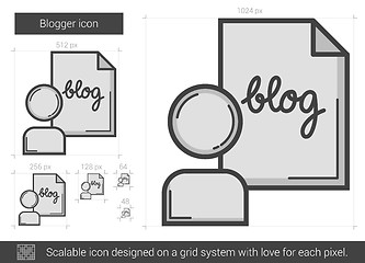 Image showing Blogger line icon.