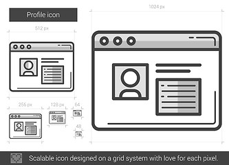 Image showing Profile line icon.