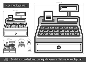 Image showing Cash register line icon.