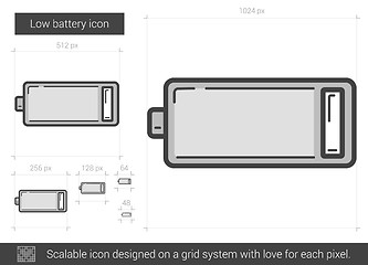 Image showing Low battery line icon.