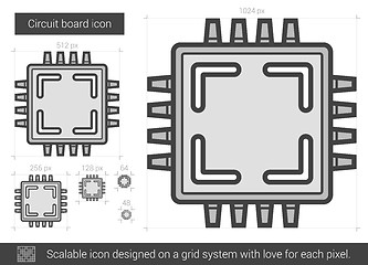 Image showing Circuit board line icon.