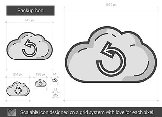 Image showing Backup line icon.