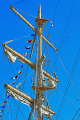 Image showing Mast of a Sailing Ship