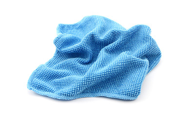 Image showing Blue microfibre screen cleaning cloth