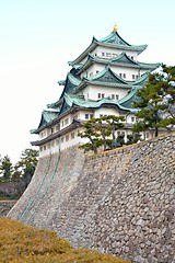 Image showing Nagoya castle and moat in Japan