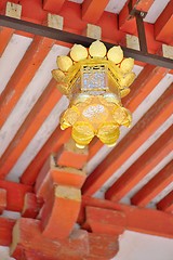 Image showing Golden lantern in Daigo-ji temple in Kyoto, Japan