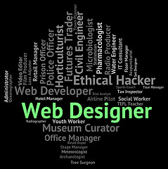 Image showing Web Designer Indicates Recruitment Www And Words