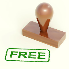 Image showing Free Rubber Stamp Showing Freebie and Promo
