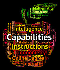 Image showing Capabilities Word Means Proficiency Words And Potential