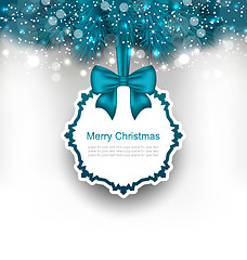Image showing Christmas Greeting Card with Bow Ribbon