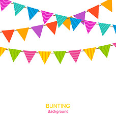 Image showing Colorful Buntings Flags Garlands