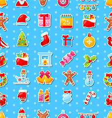 Image showing Christmas Holiday Seamless Texture