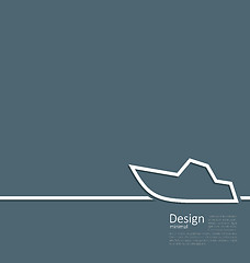 Image showing Logo of yacht in minimal flat style line