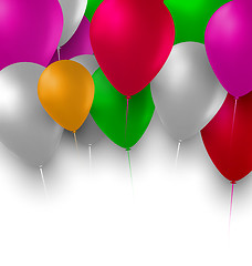 Image showing Holiday Background with Multicolor Balloons