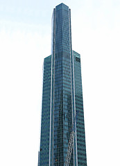 Image showing Modern buildings of glass and steel skyscrapers against the sky