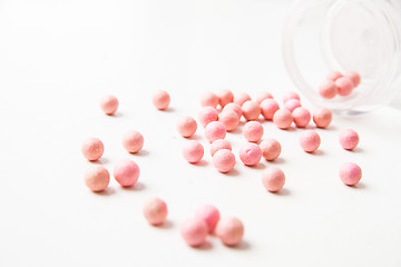 Image showing Powder balls isolated on white