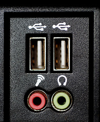 Image showing USB Hubs and Audio Sockets