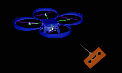 Image showing Drone with remote controller