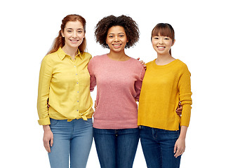 Image showing international group of happy smiling women