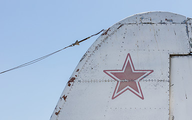 Image showing Star symbol on an old warplane