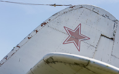 Image showing Star symbol on an old warplane