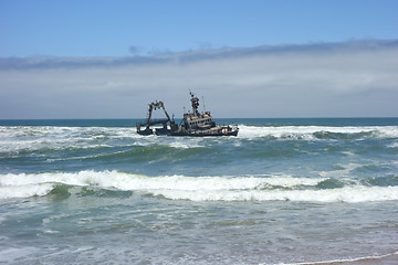 Image showing shipwreck on Skeleton coast