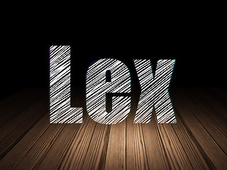 Image showing Law concept: Lex in grunge dark room