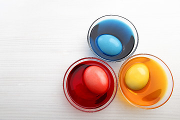 Image showing Colored easter eggs