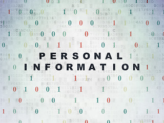 Image showing Safety concept: Personal Information on Digital Data Paper background