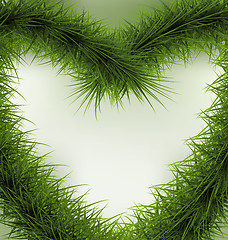 Image showing Christmas Background  heart shaped wreath